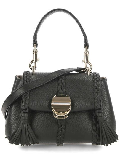 Penelope Mini Grained Leather Shoulder Bag Black - CHLOE - BALAAN 2