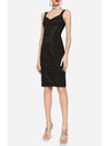 Dolce & Gabbana Bustier Lace Insert Silk Midi Dress Black - DOLCE&GABBANA - BALAAN 4