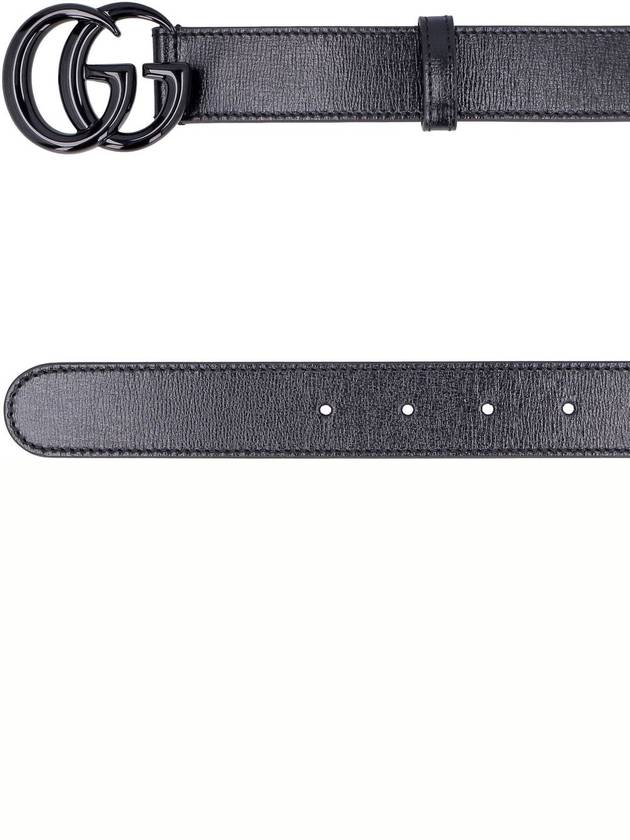 GG Marmont Thin Belt Black - GUCCI - BALAAN 4