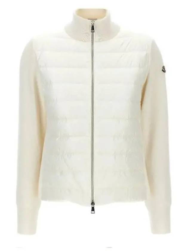 Women s Logo Patch Knit Padding Cream 9B00014M1131030 - MONCLER - BALAAN 1