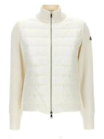 Women s Logo Patch Knit Padding Cream 9B00014M1131030 - MONCLER - BALAAN 1