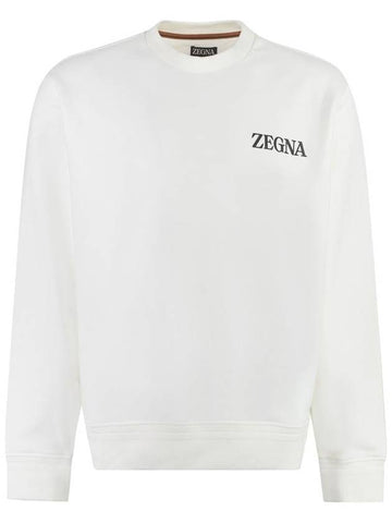 Zegna Cotton Crew-Neck Sweatshirt - ERMENEGILDO ZEGNA - BALAAN 1