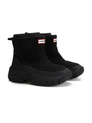 Wanderer Bookle Short Snow Boots Black WFS2226WADBLK - HUNTER - BALAAN 1