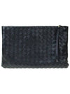 Intrecciato Large Clutch Bag Black - BOTTEGA VENETA - BALAAN 4