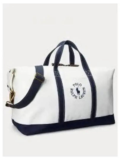 Embroidered Logo Canvas Duffel Navy White - POLO RALPH LAUREN - BALAAN 2