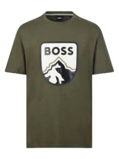 Boss Mountain logo printed short sleeve t shirt - HUGO BOSS - BALAAN 1