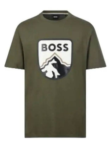 Boss Mountain Logo Printing Short Sleeve T Shirt - HUGO BOSS - BALAAN 1