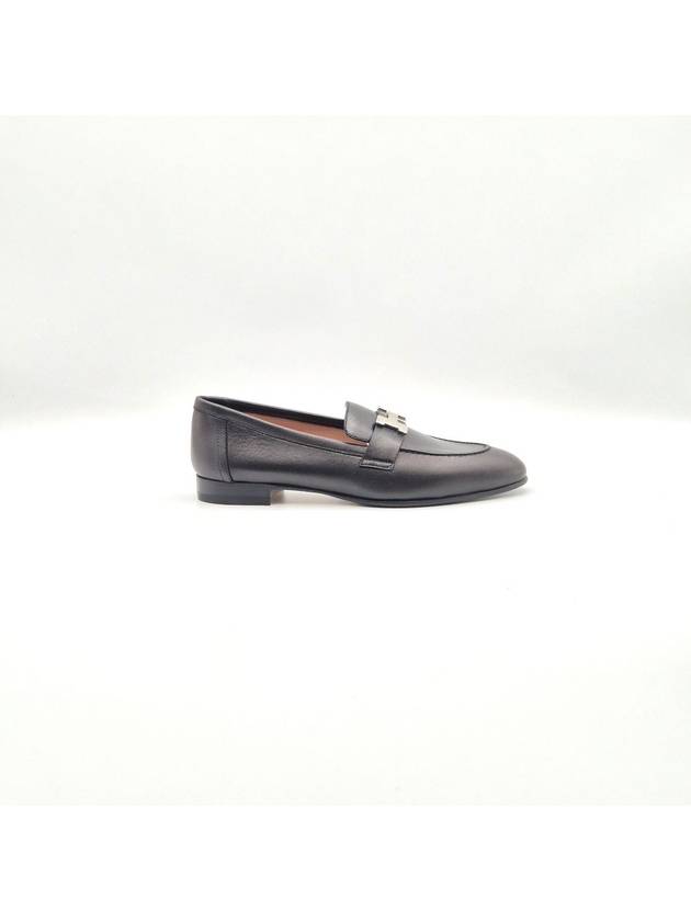 Paris Loafers Goatskin Palladium Noir - HERMES - BALAAN 6