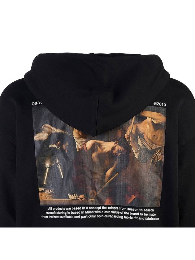 Caravaggio Print Zip-Up Hoodie Black - OFF WHITE - BALAAN 8