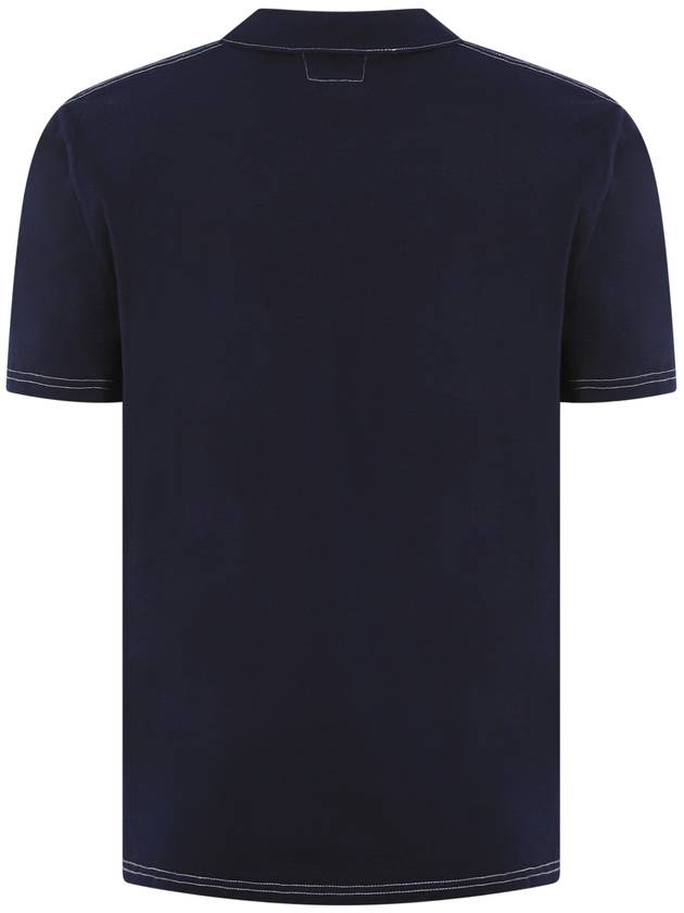 Indigo Jersey Polo Shirt Navy - CP COMPANY - BALAAN 3