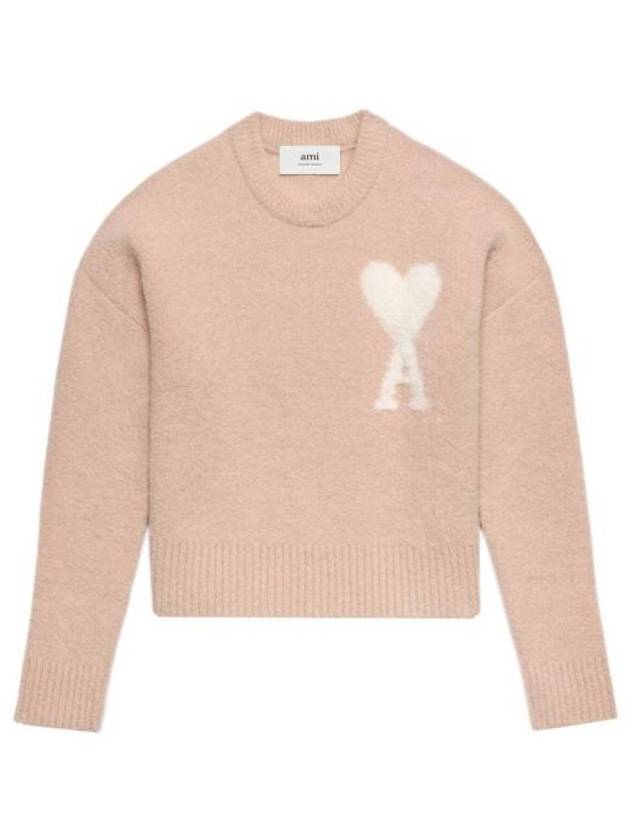 De Coeur Intarsia Knit Top Powder Pink - AMI - BALAAN 1