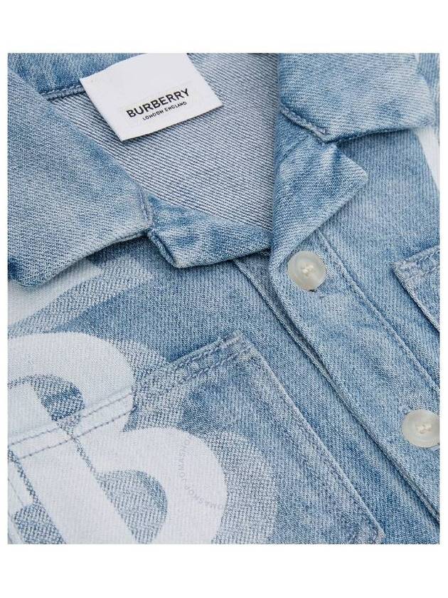 Kids Denim Dress Pale Blue - BURBERRY - BALAAN 4