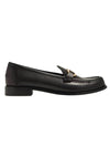 Gancini Ornament Loafers Black - SALVATORE FERRAGAMO - BALAAN 1