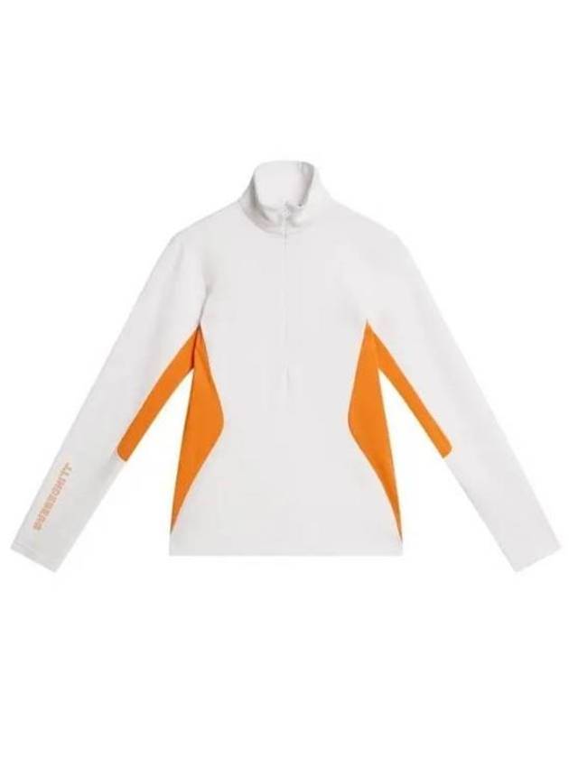 Cookies Mid Layer Quarter Zip Long Sleeve T-Shirt White - J.LINDEBERG - BALAAN 1