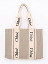 Woody Canvas Medium Tote Bag Cement Pink - CHLOE - BALAAN 4