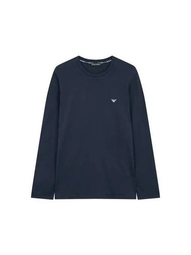 UNDERWEAR Men s Embroidered Eagle Long Sleeve T Shirt Navy 270619 - EMPORIO ARMANI - BALAAN 1