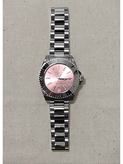 Dive Medium Pink Dial Stainless Steel Women s Watch - GUCCI - BALAAN 2