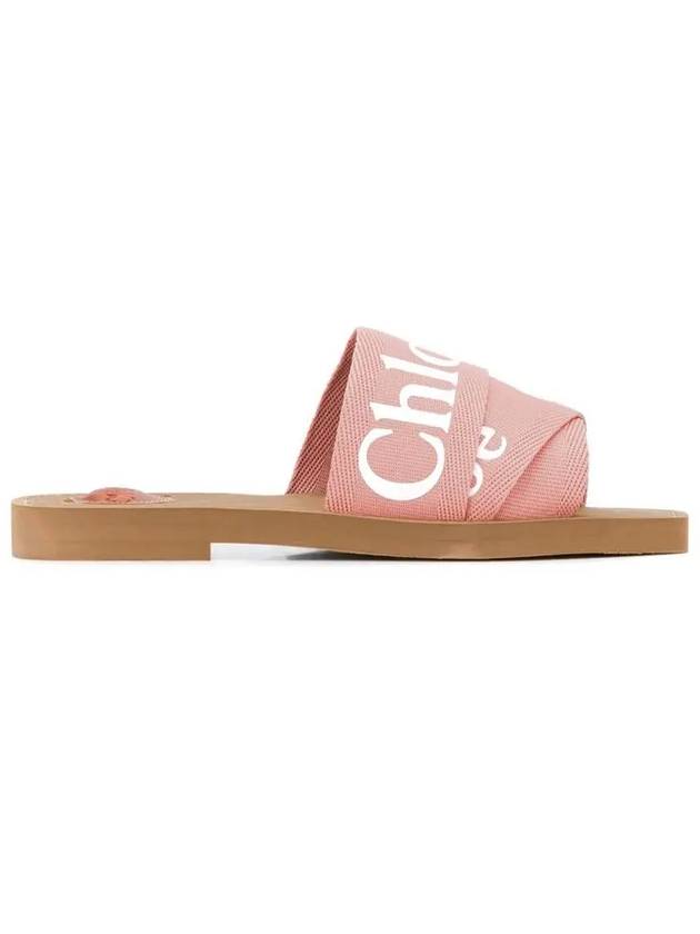 Woody Logo Canvas Strap Flat Mule Indie Pink - CHLOE - BALAAN 3