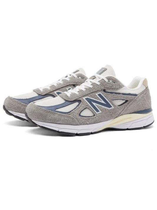 990v4 Made in USA Gray Suede - NEW BALANCE - BALAAN.