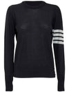 4-Bar Merino Jumper Wool Knit Top Navy - THOM BROWNE - BALAAN 3