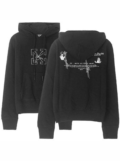 Men's Workers Logo Hoodie Black - OFF WHITE - BALAAN 2