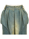 Denim Ruffle H-Line Skirt Dirty Wash - MAISON MARGIELA - BALAAN 9