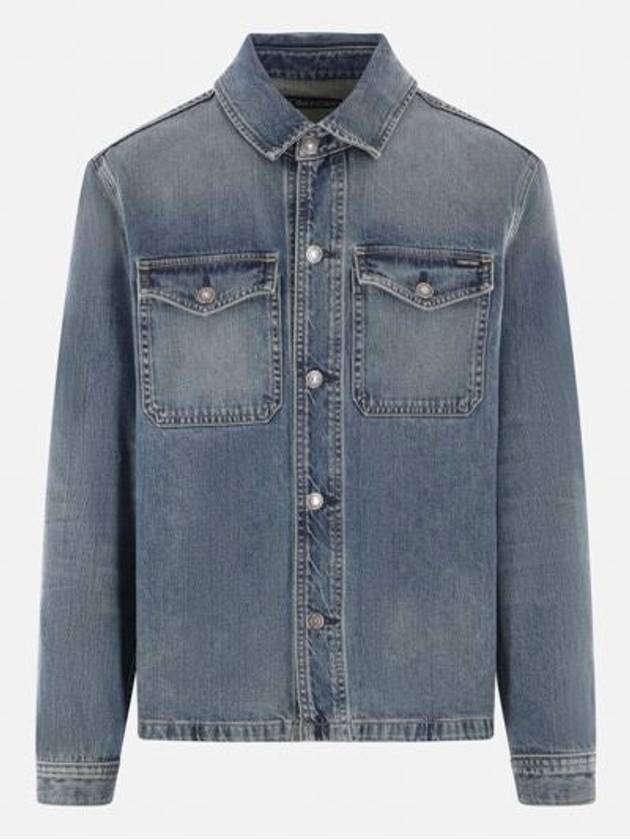 Logo Label Denim Jacket Blue - TOM FORD - BALAAN 2