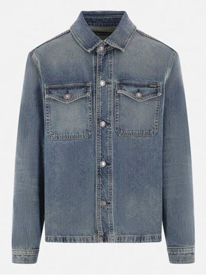 Logo Label Denim Jacket Blue - TOM FORD - BALAAN 2