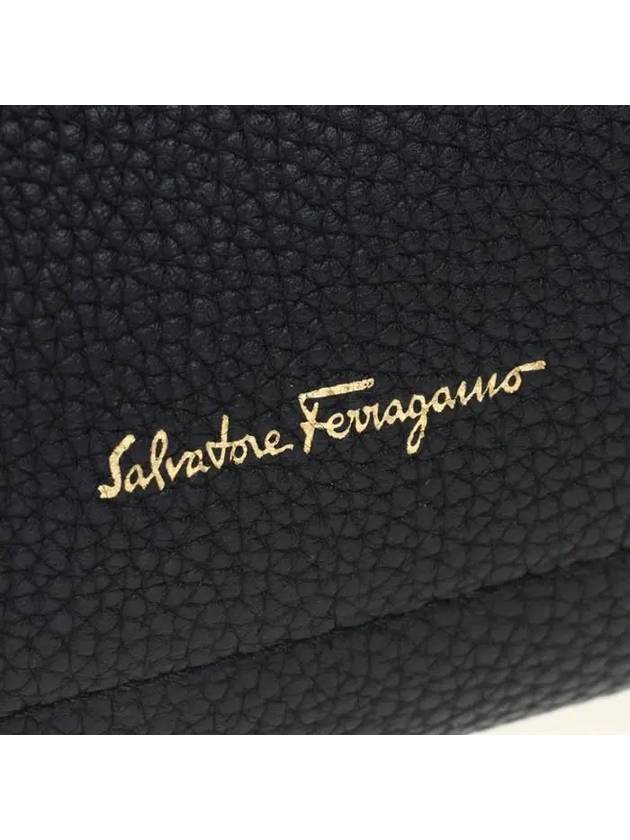 Amy Double Small Tote Bag Black - SALVATORE FERRAGAMO - BALAAN 9