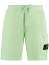 Waffen Patch Pocket Drawstring Shorts Light Green - STONE ISLAND - BALAAN 1