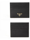 DP Sale 1MC025 QHH F0002 Triangle Logo Saffiano Leather Card Wallet - PRADA - BALAAN 3