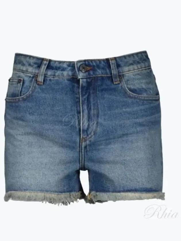 Fringe Denim Shorts Blue - AMI - BALAAN 2