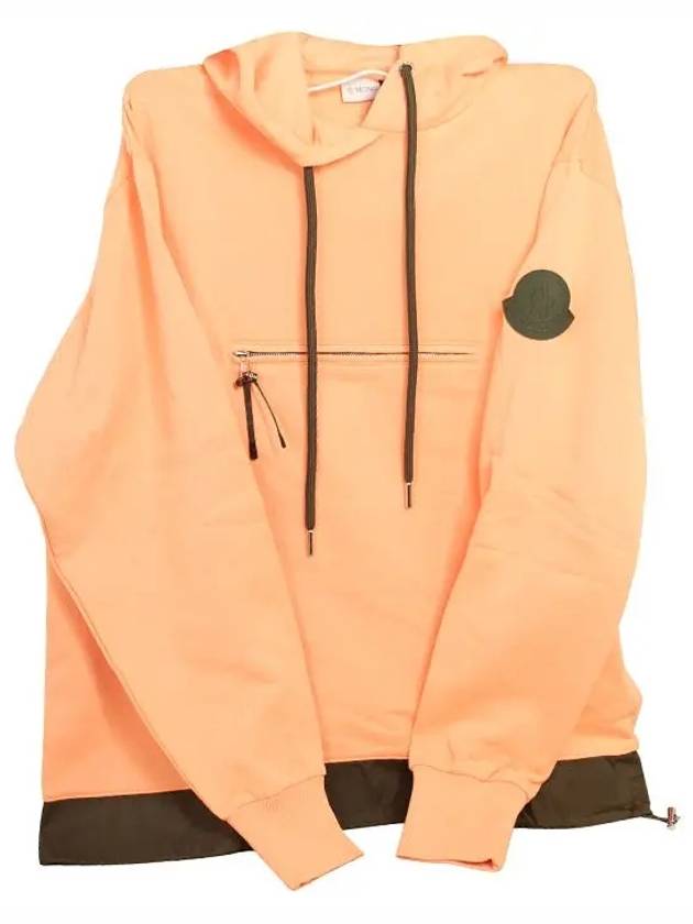 Logo Cotton Hoodie Orange - MONCLER - BALAAN 1