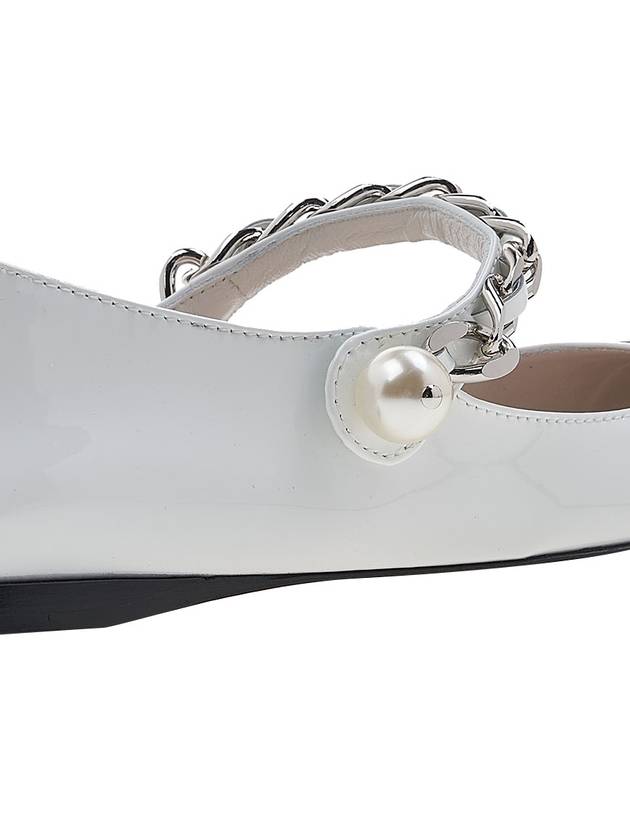 Patent Leather Ballerina Black White - MIU MIU - BALAAN 11