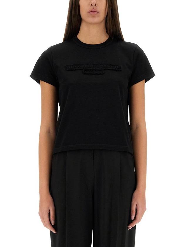 Alexander Wang Embossed Logo T-Shirt - ALEXANDER WANG - BALAAN 1