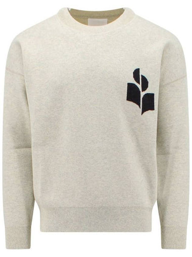 Atlee Logo Knit Top Light Grey - ISABEL MARANT - BALAAN 1