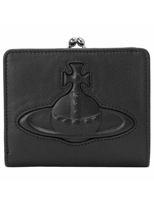 Smooth Leather Half Wallet Black - VIVIENNE WESTWOOD - BALAAN 1