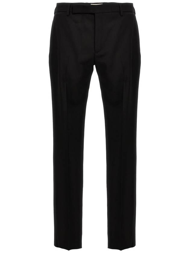 24 ss SUSTAINABLE VIRGIN WOOL PANTS WITH FRONTAL PINCES 607843Y512W1000 B0651012466 - SAINT LAURENT - BALAAN 2