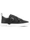 Rockstud Low-Top Sneakers Black - VALENTINO - BALAAN 3