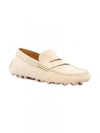 Gommino Bubble Suede Driving Shoes Beige - TOD'S - BALAAN 2