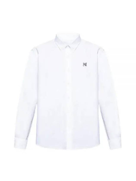 Fox Head Patch Button Down Long Sleeve Shirt White - MAISON KITSUNE - BALAAN 2