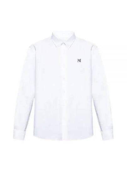 Fox Head Patch Button Down Long Sleeve Shirt White - MAISON KITSUNE - BALAAN 2