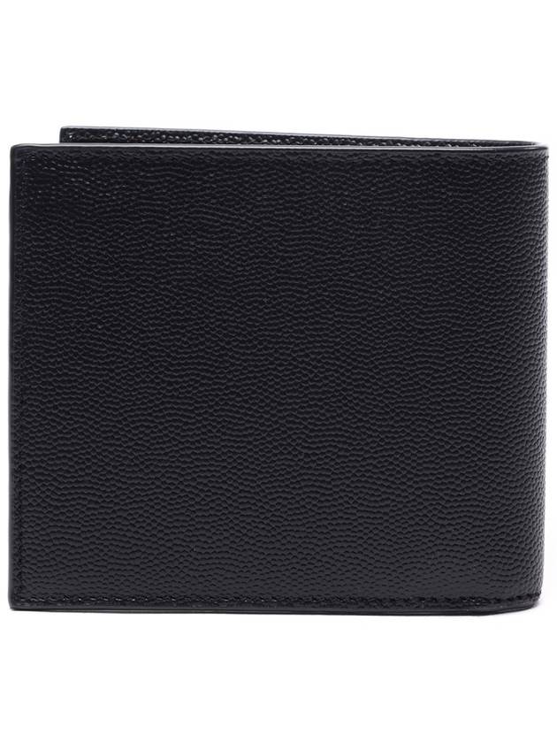 Cassandre  Leather Half Wallet Black - SAINT LAURENT - BALAAN 5