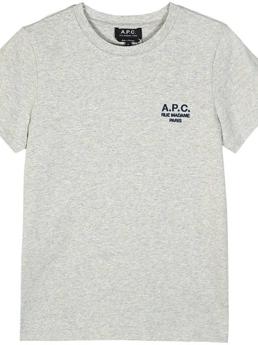 Denise Embroidered Logo Short Sleeve T-shirt Ecru - A.P.C. - BALAAN 2