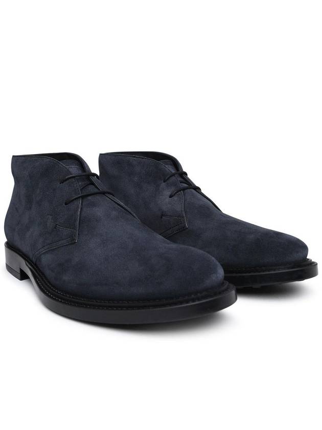 Men's Suede Desert Ankle Boots Navy - TOD'S - BALAAN 3