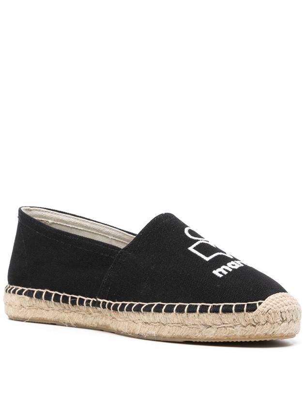 Canae Embroidered Logo Canvas Espadrilles Black - ISABEL MARANT - BALAAN 2