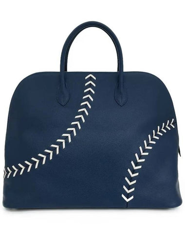 Bolid 1923 45 Baseball Bag Blued Malte Silver 3HB0692 - HERMES - BALAAN 1