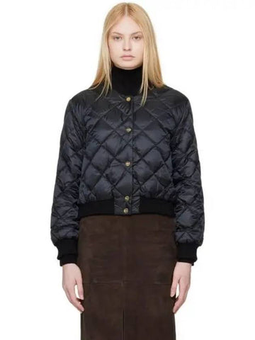 Black reversible the cube quilted down bomber jacket 241118F061008 1149717 - MAX MARA - BALAAN 1