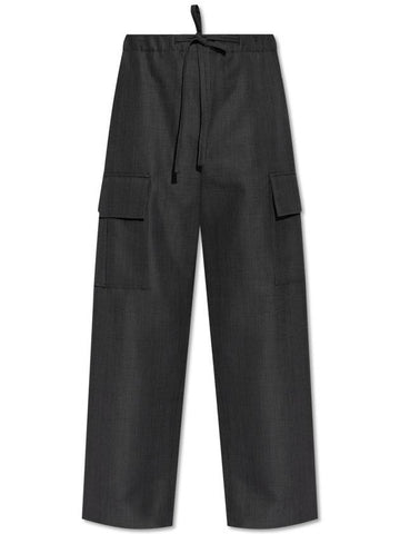 Alexander McQueen Wool Trousers, Women's, Grey - ALEXANDER MCQUEEN - BALAAN 1