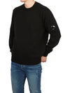 Lambswool GRS Crew Neck Knit Top Black - CP COMPANY - BALAAN 5